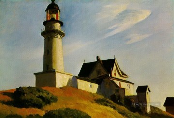 エドワード・ホッパー Painting - 二灯の灯台 1929 年 エドワード・ホッパー